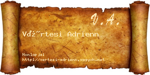 Vértesi Adrienn névjegykártya